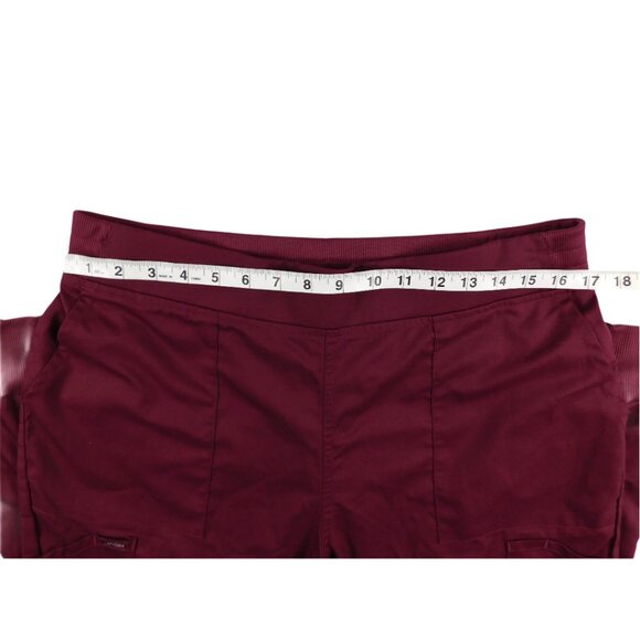 Landau ProFlex Scrub Pants Burgundy / Wine Size M Two-Way Stretch - Picture 2 of 8